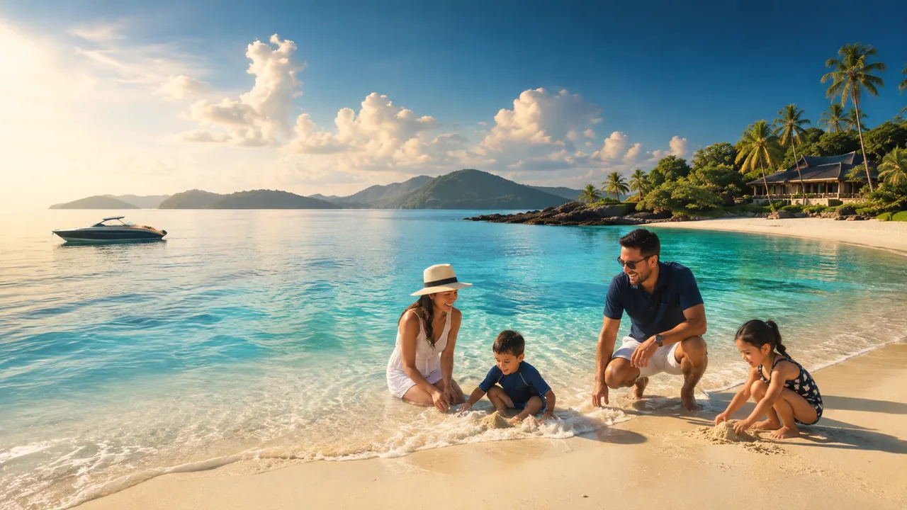 Travellers sharing a calm afternoon on an Andaman beach