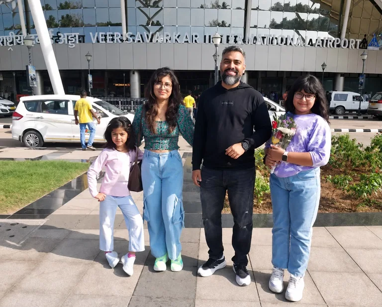 A family arriving together for their Andaman holiday